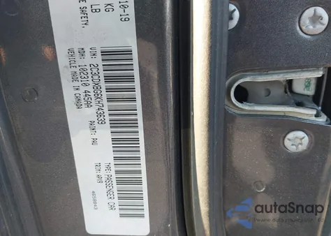 2019 Dodge Charger Sxt Rwd z USA, uszkodzony, nr VIN 2C3CDXBG6KH743639